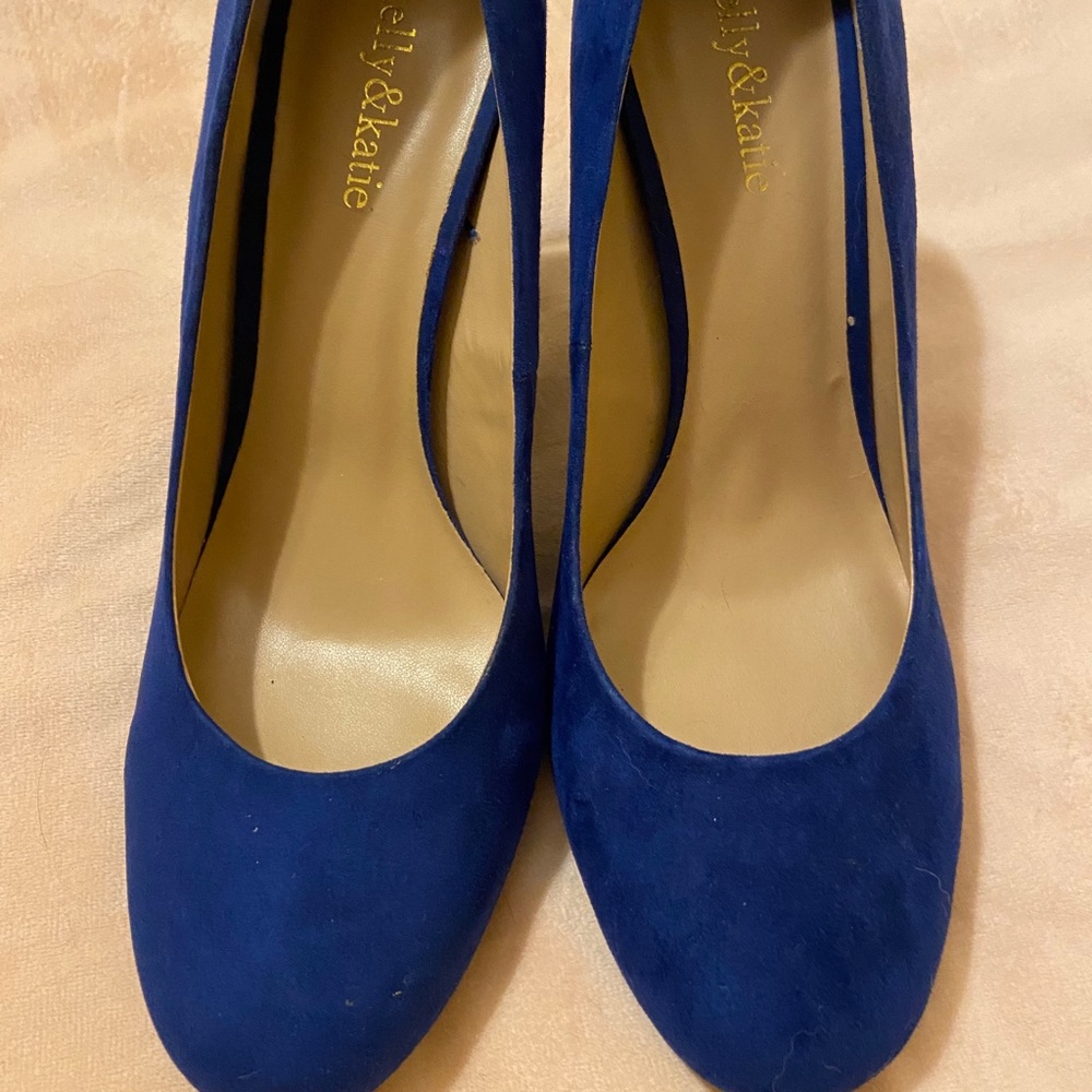 New Kelly & Katie blue suede heels